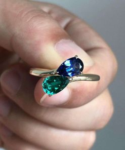 Tahi 396 – Mẫu nhẫn nữ Double Gems Sapphire