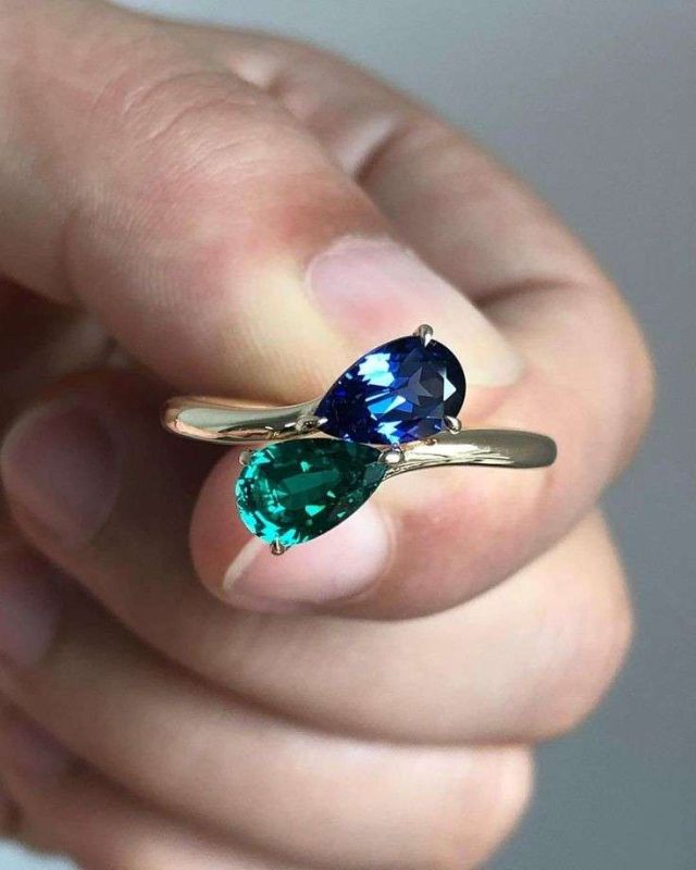 Tahi 396 – Mẫu nhẫn nữ Double Gems Sapphire